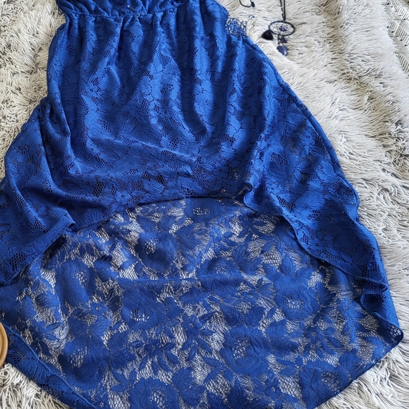 Strapless High Low Lace Sundress - Picture 5 of 8